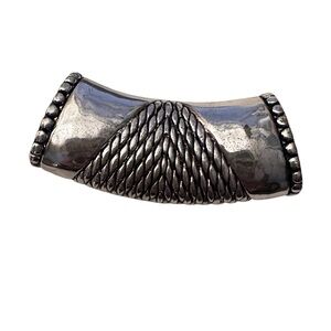 Textured Silver Metal Scarf Ring